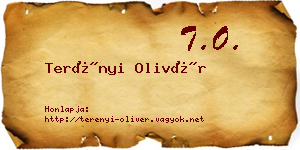 Terényi Olivér névjegykártya