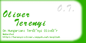 oliver terenyi business card